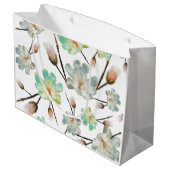 Magnolia patroon grote cadeautas (Achterkant Gekanteld)