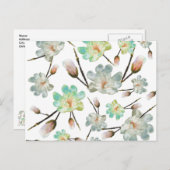 Magnolia Pattern Blank Post Card Briefkaart (Voorkant / Achterkant)