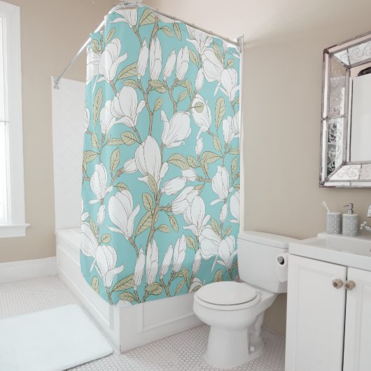 Magnolia Pattern Douchegordijn (In situ)