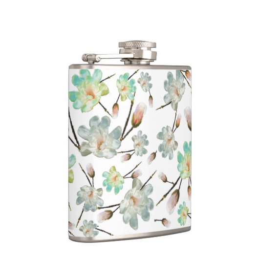 Magnolia Pattern Flask Heupfles (Rechts)