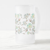 Magnolia Pattern Frosted Beer Mok (Voorkant rechts)