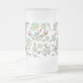 Magnolia Pattern Frosted Beer Mok (Center)