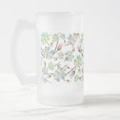 Magnolia Pattern Frosted Beer Mok (Links)