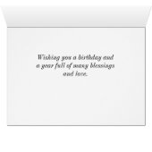 Magnolia Pattern Happy Birthday Card (Binnen Horizontaal (Onder))