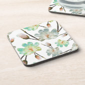 Magnolia Pattern Hard Plastic Onderzetters (Linkerzijde)