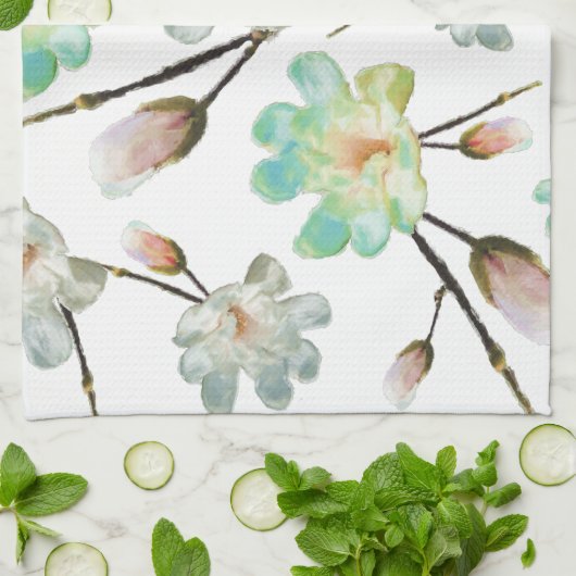 Magnolia Pattern Kitchen Towel Theedoek (Gevouwen)