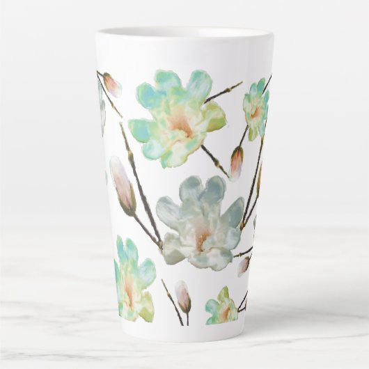Magnolia Pattern Latte Mok (Voorkant)