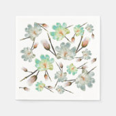 Magnolia Pattern Paper Napkin Servet (Voorkant)