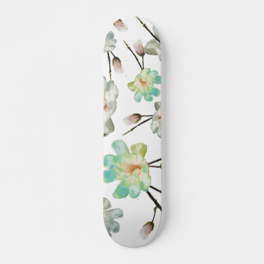 Magnolia Pattern Skateboard Deck (Voorkant)
