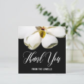 Magnolia Petals Gedrukte Sympathie Dank u Nota Bedankkaart (Staand voorkant)