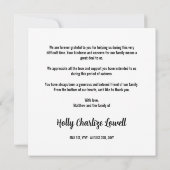 Magnolia Petals Gedrukte Sympathie Dank u Nota Bedankkaart (Achterkant)