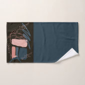 Magnolia Pink Bloom Minimale Abstracte Bad Handdoek (Handdoek)