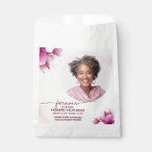 Magnolia Pink Floral Memorial Dank u Bedankzakje (Voorkant)