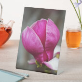 Magnolia Pink Full Bloom Reclamebord Met Voetstuk (Insitu)