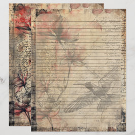 Magnolia Plant Oude Manuscript Briefhoofd