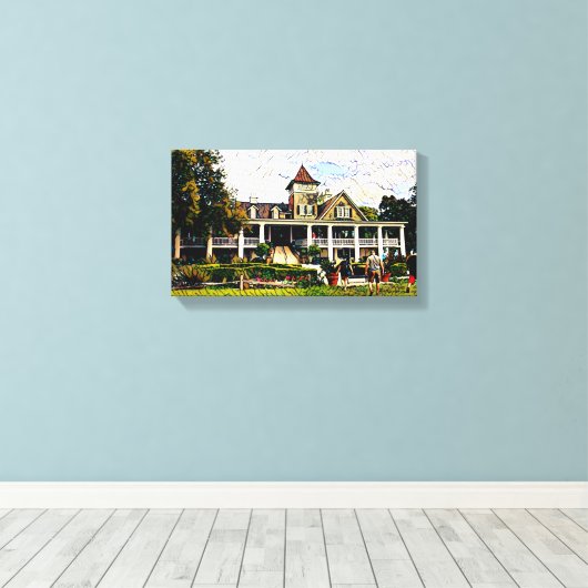 Magnolia Plantation House Art Canvas Afdruk (Insitu (Houten vloer))
