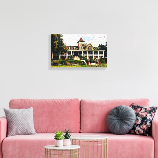 Magnolia Plantation House Art Canvas Afdruk (Insitu (Woonkamer))