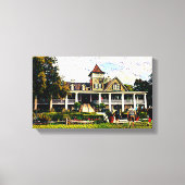 Magnolia Plantation House Art Canvas Afdruk (Voorkant)