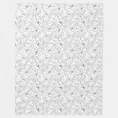 Magnolia-print fleece blanket deken (Voorkant)