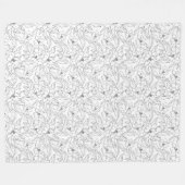 Magnolia-print fleece blanket deken (Voorkant (Horizontaal))