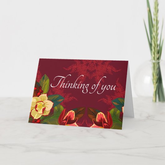 Magnolia Print Thinking of You — Feestdagen Kaart (Voorkant)