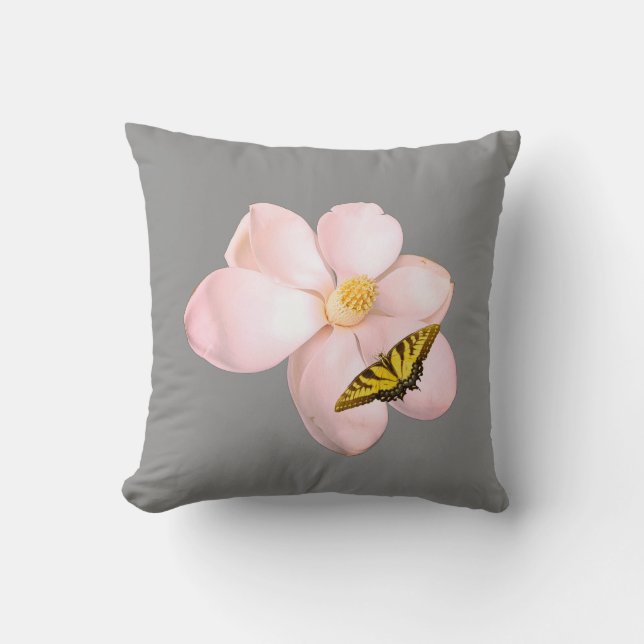 Magnolia Print, Waarde Poster Papier (Halfglans) Kussen (Voorkant)