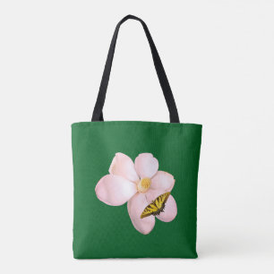 Magnolia Print, Waarde Poster Papier (Halfglans) Tote Bag