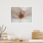Magnolia Print White Flower Poster Print (Keuken)