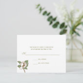 Magnolia-reactiekaart RSVP Kaartje (Staand voorkant)