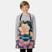 Magnolia regenboog kleurrijk gepersonaliseerd patr schort (Gedragen)