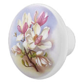 Magnolia Retro 50's printbak Keramische Knop (Rechts)