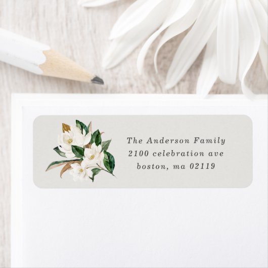 Magnolia Return Address Label (Insitu)