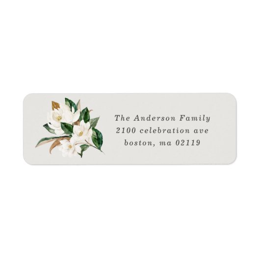 Magnolia Return Address Label (Voorkant)