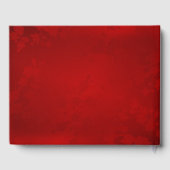 Magnolia Rood Goud Kerstbruiloft Gastenboek (Achterkant)