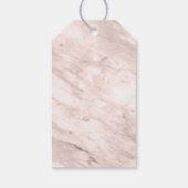 Magnolia & Roos Gold Cirkel Foto slaat de datum op Cadeaulabel (Achterkant)