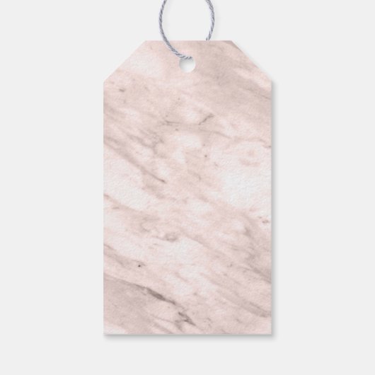 Magnolia & Roos Gold Cirkel Foto slaat de datum op Cadeaulabel (Achterkant)