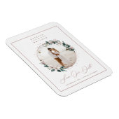 Magnolia & Roos Gold Cirkel Foto slaat de datum op Magneet (Rechterzijde)