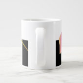 Magnolia Rosé Modern Floral Design Grote Koffiekop (Achterkant)