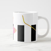 Magnolia Rosé Modern Floral Design Grote Koffiekop (Rechts)