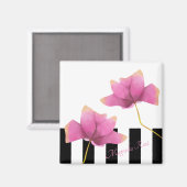 Magnolia Rosé Modern Floral Design Keuken Magneet (Voorkant / Achterkant)