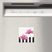 Magnolia Rosé Modern Floral Design Keuken Magneet (Insitu (Vaatwasser))