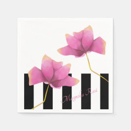 Magnolia Rosé Modern Floral Design Servet