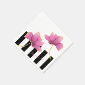 Magnolia Rosé Modern Floral Design Servet (Hoek)