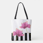 Magnolia Rosé Modern Floral Design Tote Bag (Achterkant)