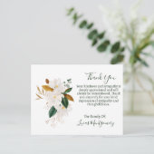Magnolia rouwkaart bedankt, condoleance   briefkaart (Staand voorkant)