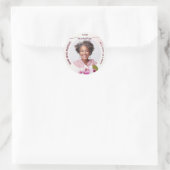 Magnolia Roze Bloem Herdenking Ronde Sticker (Tas)