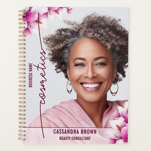 Magnolia Roze Bloemen Bedrijf Planner (Voorkant)