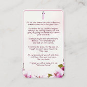 Magnolia Roze Bloemen Begrafenis Kaart Visitekaartje (Achterkant)