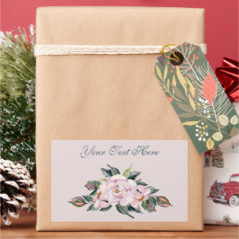 Magnolia roze bloemen in volle bloei rechthoekige sticker