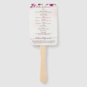 Magnolia Roze Bloemen Orde van Service Handwaaier (Achterkant)